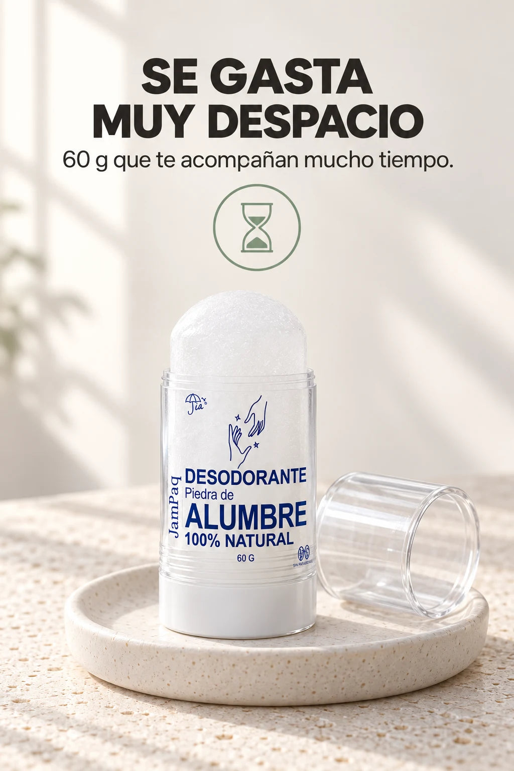 Se gasta muy despacio: 60 g que te acompañan mucho tiempo.